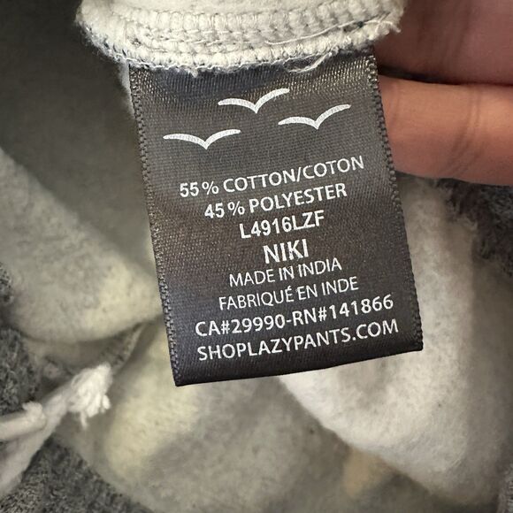 NWT LazyPants High Rise elastic at Waistband Fleece Active Joggers Small Grey - Picture 5 of 7